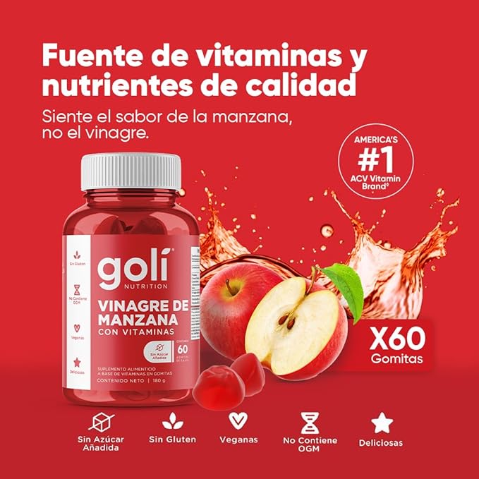 🍎✨ GOLI - Gomitas de Vinagre de Manzana ✨🍎