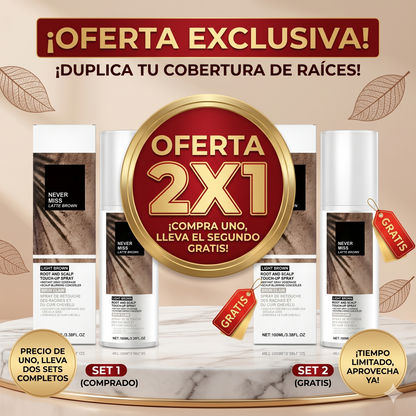 🎁 ¡¡Compra 2 al mejor precio! ⭐Spray Retoque de Raíces - Canas Cubiertas, Siempre Lista