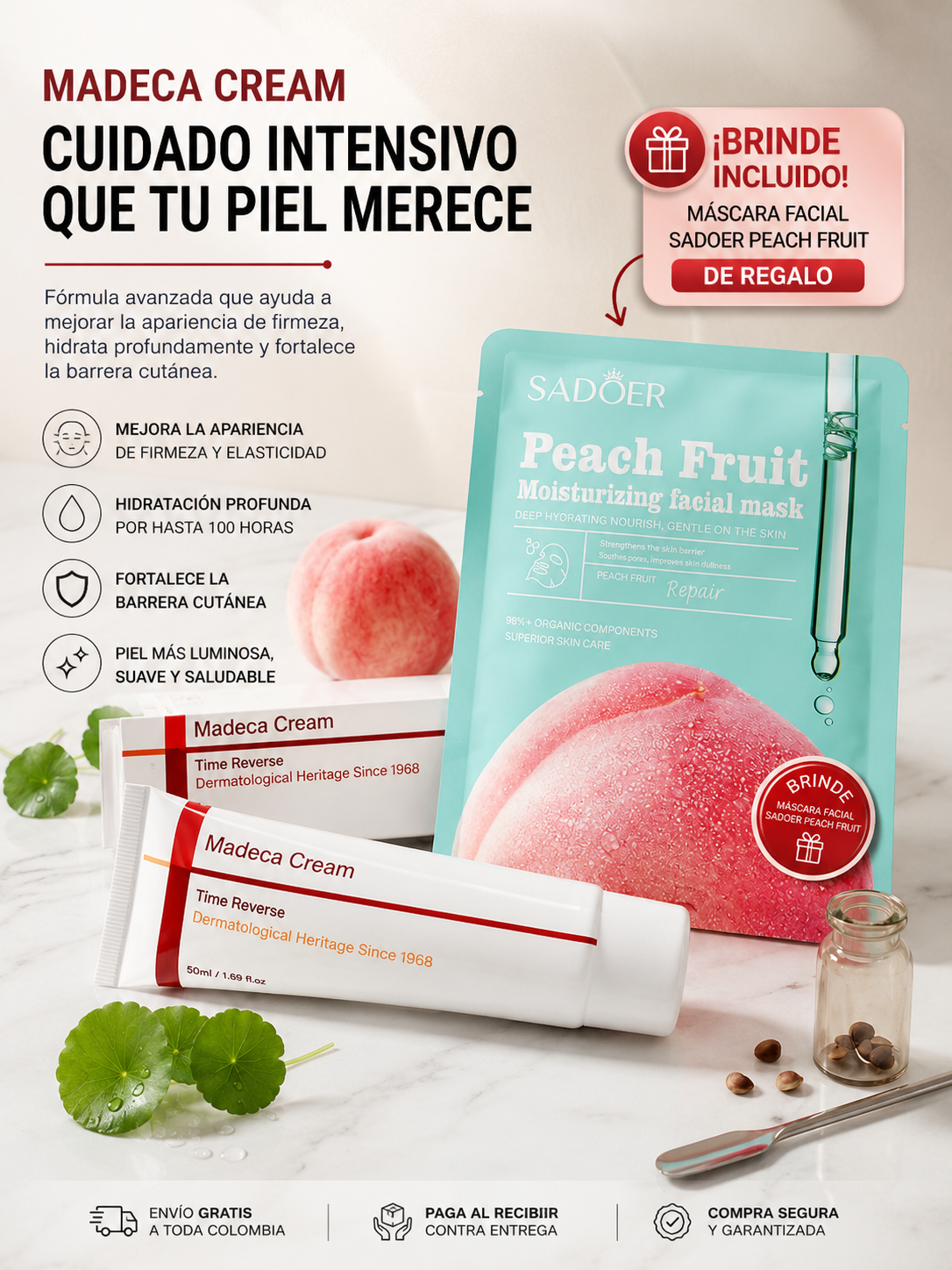 Madeca Cream - ❌Di adiós a las arrugas - 🎁 ¡Regalo incluido!