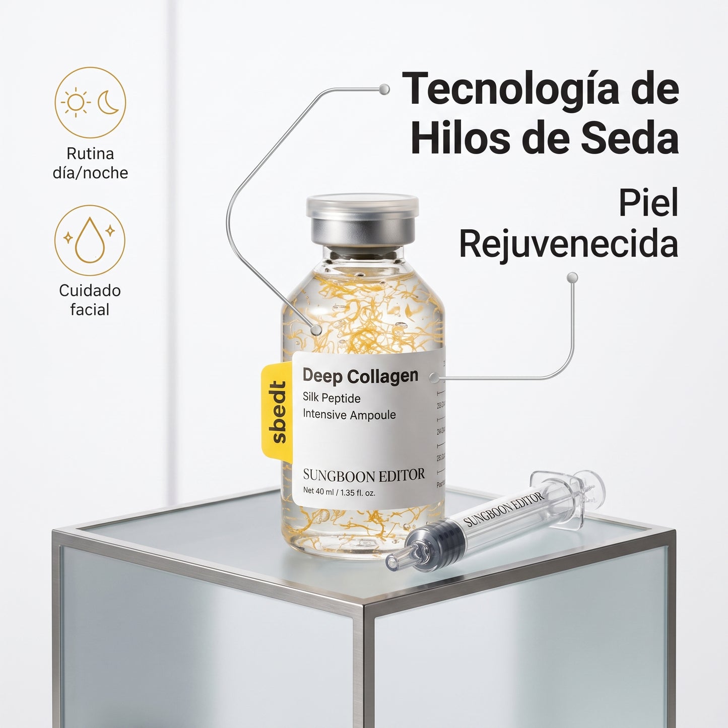 Péptidos profundos de colágeno y seda