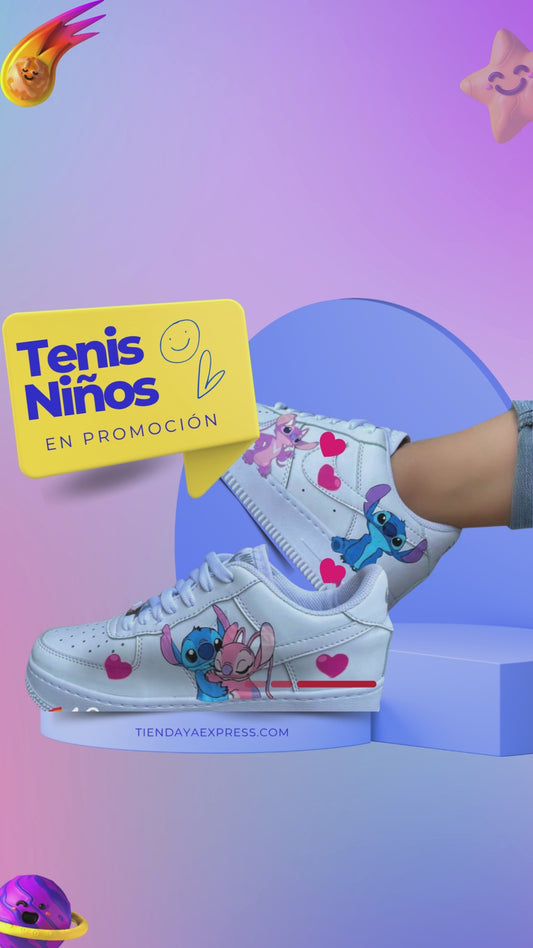 👟✨ Air Force Infantil Stitch y Angel✨👟
